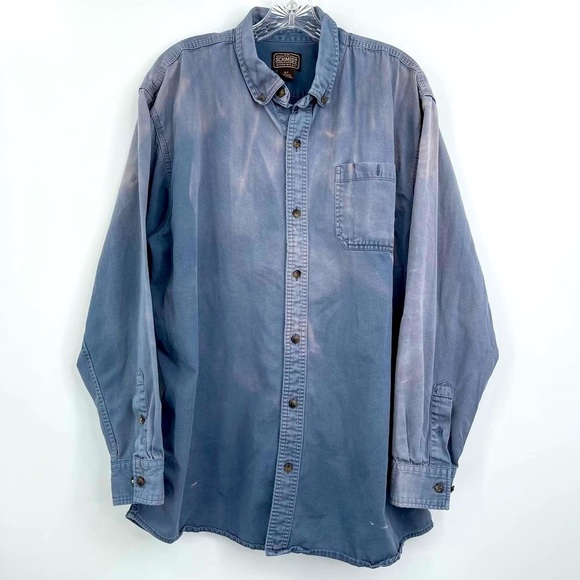 SCHMIDT stone washed button-down work shirt - Picture 1 of 10